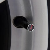 4pcs/set GMC Logo Carbon Fiber Car Air Valve Stem Caps Auto Tyre Valve Covers with Wrench