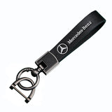 Mercedes Benz Cowhide Metal Car Keyring Pendant