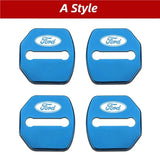 4pcs/set Ford Stainless Steel Car Door Lock Cover Protection