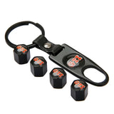 4pcs/set Volkswagen VW GTI S Racing Rline Logo Car Air Valve Stem Cap Auto Tyre Valve Covers with Keychain