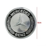 60mm Mercedes Benz Metal Car Rear Badge Sticker Emblem Decal