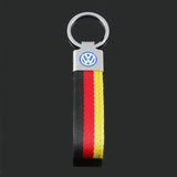 Volkswagen VW Nylon Webbing Car Keychain Pendant Key Chain Holder
