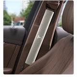 2pcs 33cm Tesla Logo Suede Car Seat Safety Belt Pads Shoulder Protection Cover