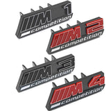 BMW M1 M2 M4 M3 M5 M6 M7 M8 Competition  Car Front Grille Emblem Rear Stickers