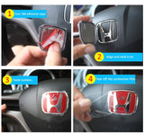 53mm 50mm Steering Wheel Center Emblem for Honda