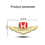Honda Metal Wings Car Rear Sticker Auto Window Emblem Badge Decal