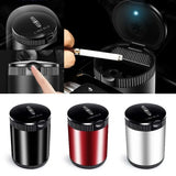 Lincoln Metal Car Ash Tray Auto Ashtray Cigarette Holder Box with LED Light