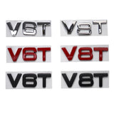 Audi V6T V8T Logo Car Rear Sticker Trunk Emblem Badge Decal