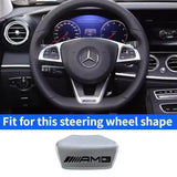 Car Steering Wheel Emblem Sticker for Mercedes Benz W203 W204 W205 W176 W211 W212 W213 GLA GLC