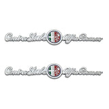 2pcs Alfa Romeo Metal Car Body Sticker Emblem Badge Decal