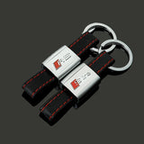 Audi RS Sline Car Logo Metal Keychain Key Rings Holder Pendant