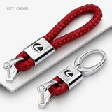 Lexus Logo PU Leather Braided Rope Car Keychain