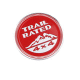 Jeep Trail Rated 4x4 Metal Car Rear Sticker Decal Auto Body Side Emblem Badge