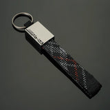Mercedes Benz AMG Car Logo Oxford Webbing Metal Keyring Pandant Key Chain