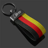 Audi S3 S4 S5 S6 S7 S8 RS3 RS4 RS5 RS6 RS7 RS8 Car Logo Nylon Webbing Keychain Pendant
