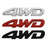 Car Styling 3D 4WD Metal Zinc Alloy RearTrunk Fender Adhesive Badge Body Tailgate Displaceme Emblem for RAV4 Accessories