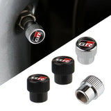 4pcs/set Toyota GR Logo Car Air Valve Stem Caps Auto Tyre Valve Covers