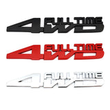 Jeep 4WD Full Time Metal Car Rear Sticker Decal Auto Body Fender Side Emblem Badge
