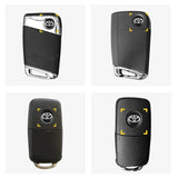 14mm Car Key Sticker Aluminum Decals for Camry Crown Tundra Prado Highlander Land Cruiser Sienna Venza Avalon Sequoia