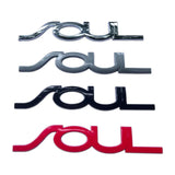 16.6x2.9cm KIA SOUL Metal Car Rear Sticker Letter Trunk Emblem Badge Decal