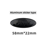 58x22mm Ford Epoxy Aluminum Car Steering Wheel Emblem Sticker Decal