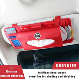 For Chrysler  Voyager Delta Grand 200c 300c Pacifica Sebring PT Cruiser Multifunctional Tissue Box Vehicle Sun Visor Storage Bag