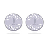 2pcs Lincoln Car Water Coasters 7-color LED Light Cup Mat Holder