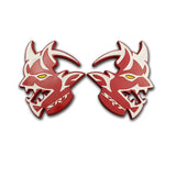 2pcs Dodge Demon SRT Metal Car Stickers Fender Side Badge Emblem