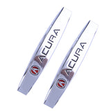 2pcs Acura Metal Car Fender Side Badge Decal Rear Emblem Sticker