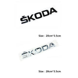 Skoda RAPID SUPERB OCTAVIA KAROQ KODIAQ KAMIQ Fabia 4x4 YETI Metal Car Rear Sticker Trunk Emblem Badge Decal