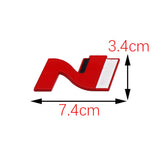 Hyundai N Logo Metal Car Rear Sticker Trunk Emblem Badge Decal