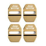 4pcs/set Jeep Cherokee Stainless Steel Car Door Lock Cover Protection