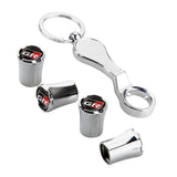 4pcs/set Toyota GR Logo Car Air Valve Stem Caps Auto Tyre Valve Covers with Wrench