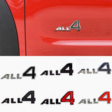 ABS Car Emblem Sticker ALL 4 Letter Badge ALL4 Decal for MINI COOPER JCW R60 R61 F60 Cooper S Countryman Paceman Accessories