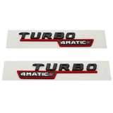1Pair Mercedes Benz TURBO 4MATIC 2017-2021 ABS Car Rear Sticker