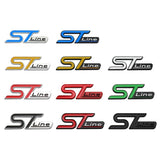 10x3.5cm Ford ST Line Metal Car Side Sticker Trunk Emblem Badge Decal