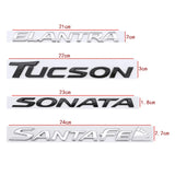 Hyundai ELANTRA SANTAFE TUCSON SONATA Logo ABS Car Rear Sticker Trunk Emblem Badge Decal