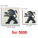 Peugeot 2008 3008 Lion Logo ABS Car Front Hood Sticker Rear Emblem Badge Decal