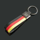 Audi Logo Nylon Webbing Metal Keyring