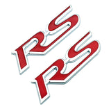 1Pair Car Side Sticker Auto Rear Trunk Badge RS Logo for Honda Fit City Civic HRV CRV Beat Accord Odyssey Insight Elysion