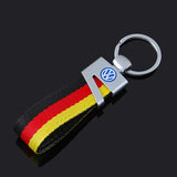 Volkswagen VW Nylon Webbing Car Keychain Pendant Key Chain Holder
