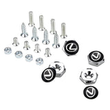 4pcs/set Lexus Logo Stainless Steel Car License Plate Bolts