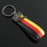 Mercedes Benz Nylon Webbing Car Keychain Holder Keyring