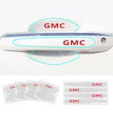 8pcs GMC Car Door Handle Bowl Wrist Transparent Protector Anti-collision Decal