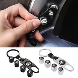 4pcs/set Lexus Car Air Valve Stem Cap Auto Tyre Valve Covers with Keychain