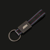BMW M Power PU Leather Metal Car Keychain Keyring