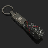 Volkswagen VW R Logo Oxford Webbing Car Keychain Pendant Key Chain Holder
