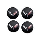 4pcs/set 60mm/65mm Chevrolet Corvette Z71 Car Wheel Center Hub Sticker Decal
