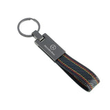 Mercedes Benz Carbon Fiber Car Logo Keyring Pandant Auto Key Chain Holder