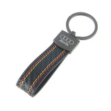 Audi Carbon Leather Metal Car Keyring